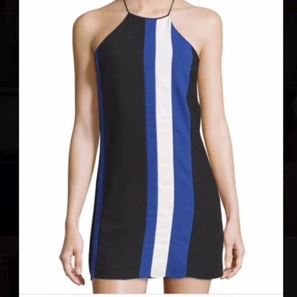 Parker Dresses | Nwt Parker Denali Halter Stripe Shift Dress | Color: Black/Blue | Size: S | Kcavell's Closet